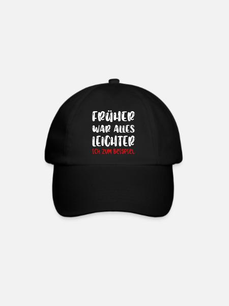Früher war alles besser ich bin von früher. - Baseballkappe - Schwarz/Schwarz