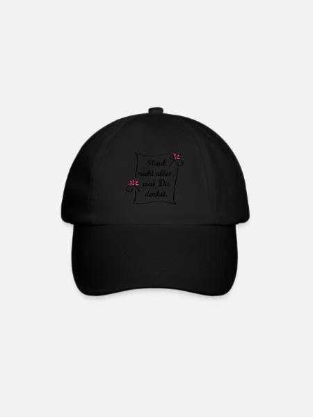 Glaub nicht alles - Baseballkappe - Schwarz/Schwarz