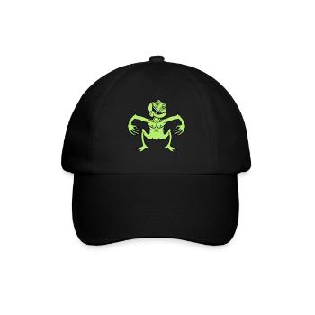 verrueckt daemon gnom klein horror halloween gesic - Baseballkappe - Schwarz/Schwarz - Vorne