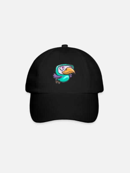 Happy Bird - Baseballkappe - Schwarz/Schwarz