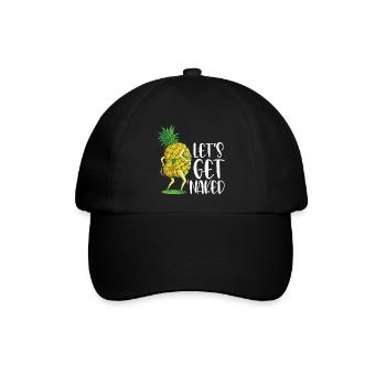 Ananas - Baseballkappe - Schwarz/Schwarz - Vorne