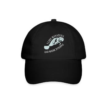 Ich liebe Manatees, die floaty potatoe - Baseballkappe - Schwarz/Schwarz - Vorne
