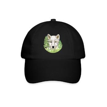 Wolf - Baseballkappe - Schwarz/Schwarz - Vorne