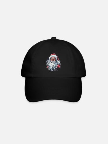 Weihnachtsmann - Baseballkappe - Schwarz/Schwarz