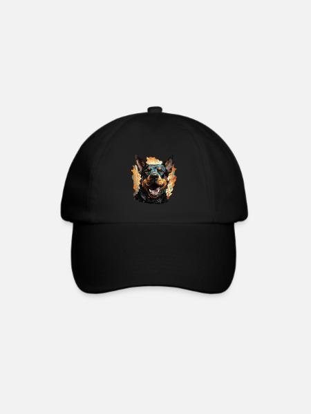 Hund - Baseballkappe - Schwarz/Schwarz
