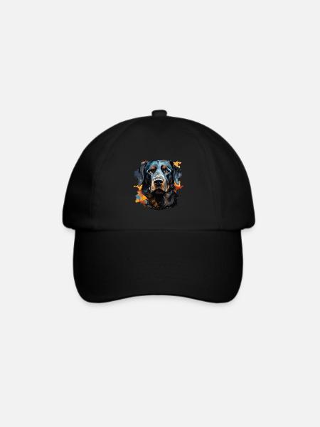 Hund - Baseballkappe - Schwarz/Schwarz