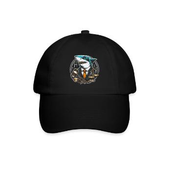 Rechtsanwalt Hai - Baseballkappe - Schwarz/Schwarz - Vorne