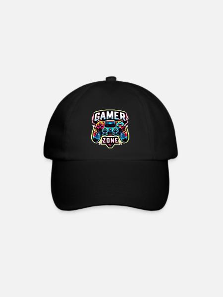 Gamer Zone - Controller Illustration - Baseballkappe - Schwarz/Schwarz
