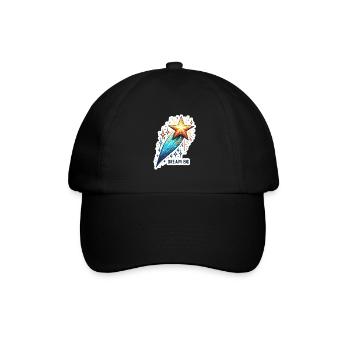 Dream Big - Sternschnuppe Illustration - Baseballkappe - Schwarz/Schwarz - Vorne