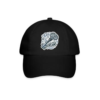 Unlock Dreams - Schlüssel Illustration - Baseballkappe - Schwarz/Schwarz - Vorne