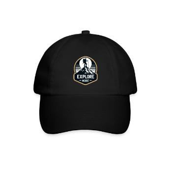 Explore more - Wanderer - Baseballkappe - Schwarz/Schwarz - Vorne