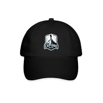 Explore more - Wanderer - Baseballkappe - Schwarz/Schwarz - Vorne