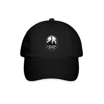 Explore more - Wanderer - Baseballkappe - Schwarz/Schwarz - Vorne
