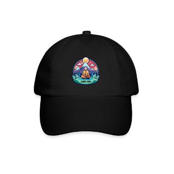 Zen-Meditation in der Natur Design - Baseballkappe - Schwarz/Schwarz - Vorne