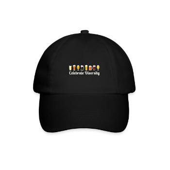 Celebrate Diversity Beer Geschenk - Baseballkappe - Schwarz/Schwarz - Vorne