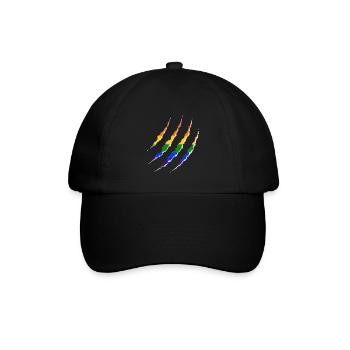 LGBT Wunde Gay Pride Regenbogen Coming Out - Baseballkappe - Schwarz/Schwarz - Vorne