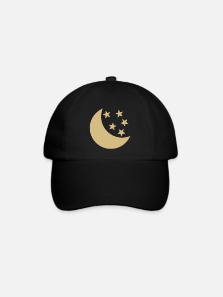 MOND UND STERNE - Baseballkappe - Schwarz/Schwarz