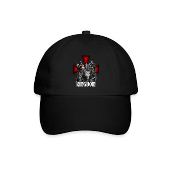Kreuzritter Design Krieger - Baseballkappe - Schwarz/Schwarz - Vorne