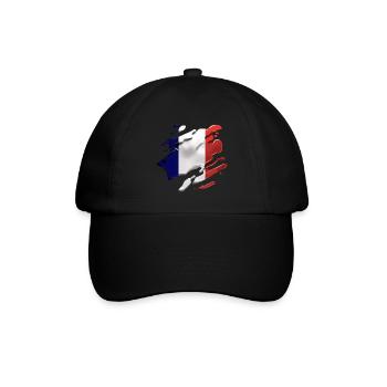 FRANKREICH FLAGGE FAHNE FRANKREICH - Baseballkappe - Schwarz/Schwarz - Vorne
