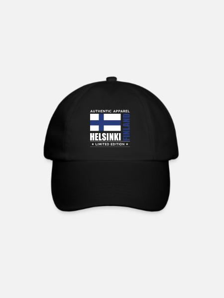 Helsinki - Baseballkappe - Schwarz/Schwarz