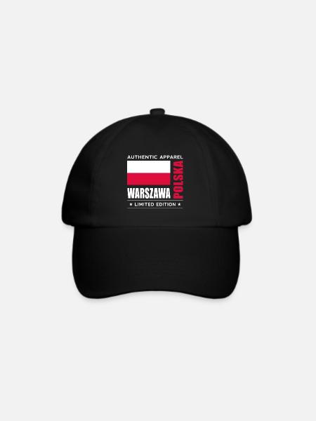 Warszawa - Baseballkappe - Schwarz/Schwarz