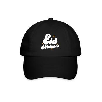 Eid Mubarak - Baseballkappe - Schwarz/Schwarz - Vorne