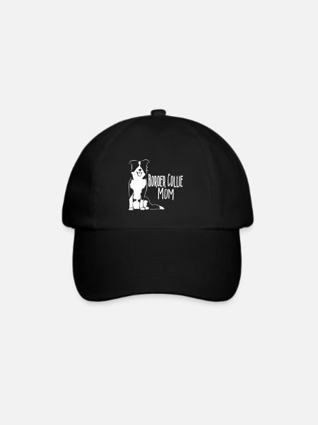 Border Collie Mum - Baseballkappe - Schwarz/Schwarz