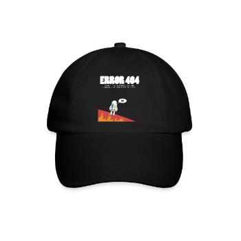 404 Astronaut - Baseballkappe - Schwarz/Schwarz - Vorne
