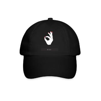 Mood - Finger, alles Top, all right - Baseballkappe - Schwarz/Schwarz - Vorne