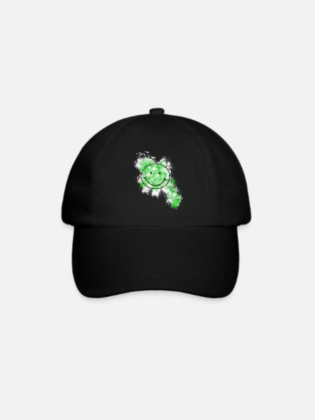 Smiley - Baseballkappe - Schwarz/Schwarz
