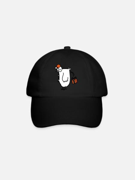 christmas chick Weihnacht Huhn - Baseballkappe - Schwarz/Schwarz