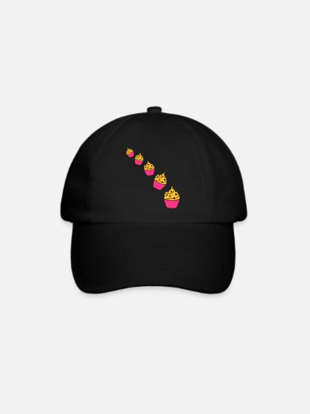 Cupcakes - Baseballkappe - Schwarz/Schwarz