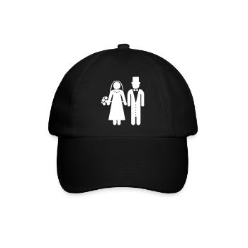 Ein Hochzeitspaar - Baseballkappe - Schwarz/Schwarz - Vorne