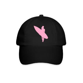 Surfergirl - Baseballkappe - Schwarz/Schwarz - Vorne