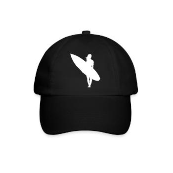 Surfergirl - Baseballkappe - Schwarz/Schwarz - Vorne
