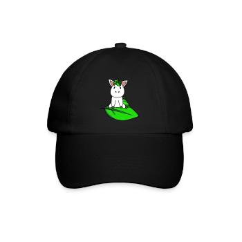 Bio Öko Einhorn - Baseballkappe - Schwarz/Schwarz - Vorne