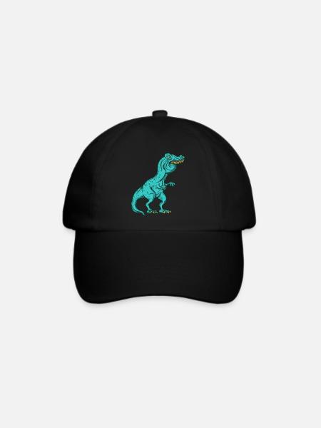 Tyrannosaurus Rex Überbiss Hasenzähne Witzig - Baseballkappe - Schwarz/Schwarz