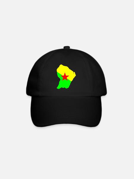 Karte von Französisch-Guayana. - Baseballkappe - Schwarz/Schwarz