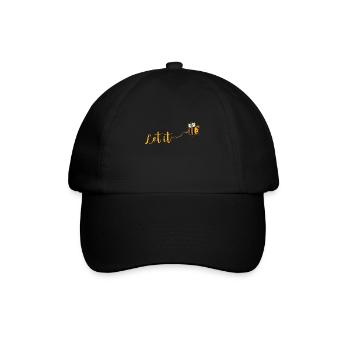 Let It Bee - Bienen Imker Geschenk - Baseballkappe - Schwarz/Schwarz - Vorne
