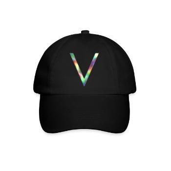 V - Buchstabe INITIALE - Baseballkappe - Schwarz/Schwarz - Vorne