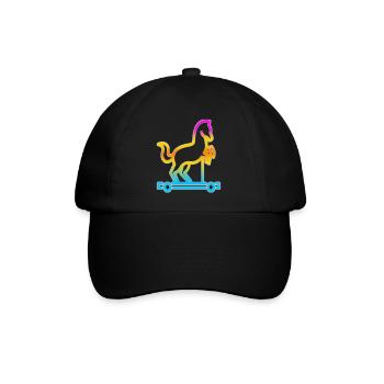 Trojanisches Pferd - Baseballkappe - Schwarz/Schwarz - Vorne