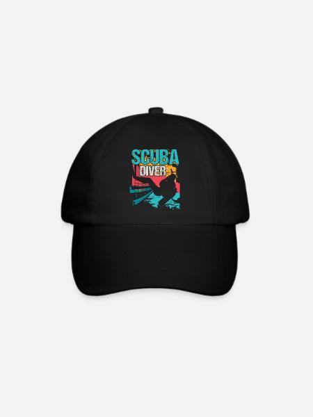 Taucher Scuba Tauchen - Baseballkappe - Schwarz/Schwarz