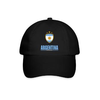 Argentinien Sport - Baseballkappe - Schwarz/Schwarz - Vorne