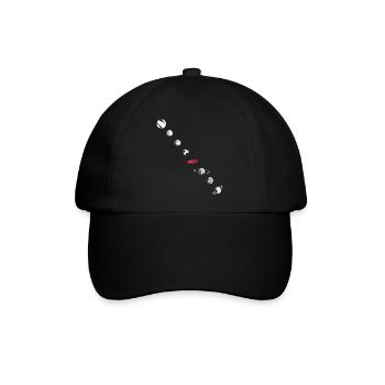 Tesla in Space Solar System SpaceX - Baseballkappe - Schwarz/Schwarz - Vorne