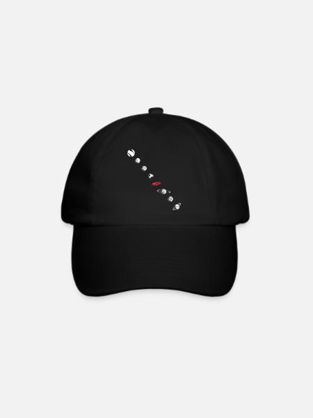 Tesla in Space Solar System SpaceX - Baseballkappe - Schwarz/Schwarz