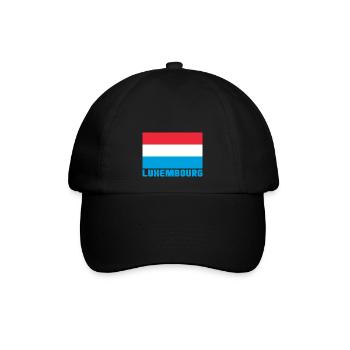 Luxemburg - Baseballkappe - Schwarz/Schwarz - Vorne