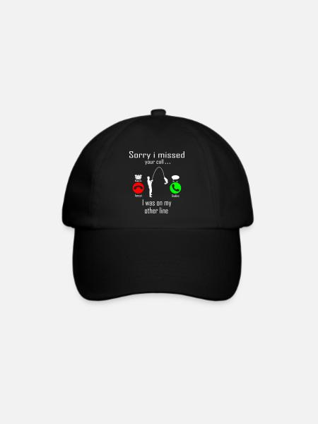 FISHING - Baseballkappe - Schwarz/Schwarz