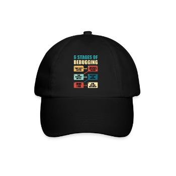 Programmieren Debugging Lustiges Programmierergeschenk - Baseballkappe - Schwarz/Schwarz - Vorne