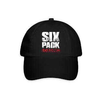 Six Pack Loading Dunkel coole shirts ch / at - Baseballkappe - Schwarz/Schwarz - Vorne
