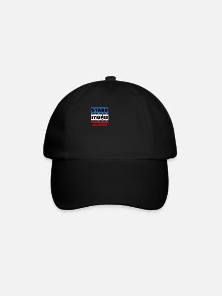 Stars Stripes Reproduktive Rechte notleiden 4. - Baseballkappe - Schwarz/Schwarz